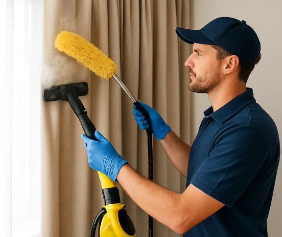 Trusted residential curtain cleaning technician Matty Curtain Cleaning redland-bay QLD