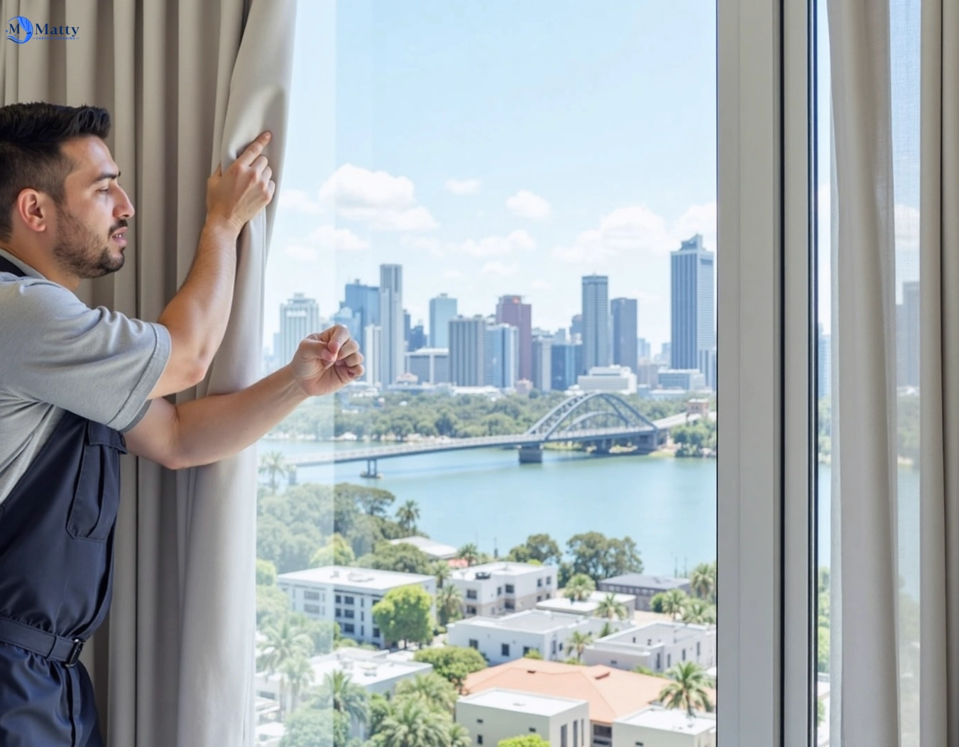 Professional curtain steam cleaning service redland-bay QLD by Matty Curtain Cleaning