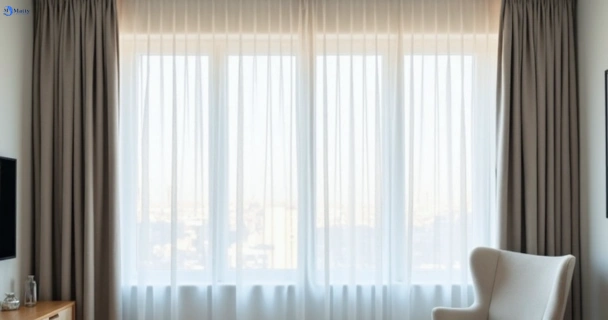 Freshly steam cleaned curtains in redland-bay QLD